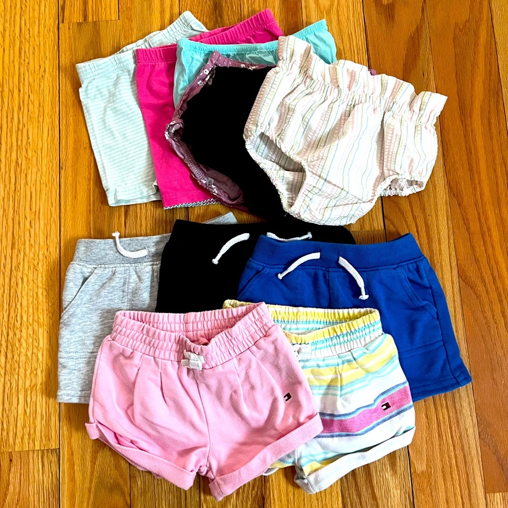 ⭐️⭐️Bundle of 11 Girl Shorts/Bottoms (size 12-18mon)